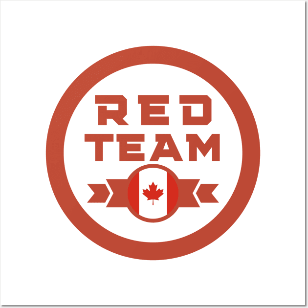 Cybersecurity Red Team Canada Gamification Badge CTF Wall Art by FSEstyle